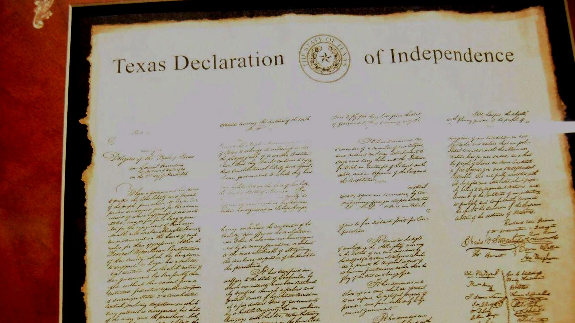 Capa do artigo Declaração de Independência do Texas - 1836